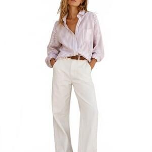 NEW J.A.K. sienna cotton coast shirt in pink stripe